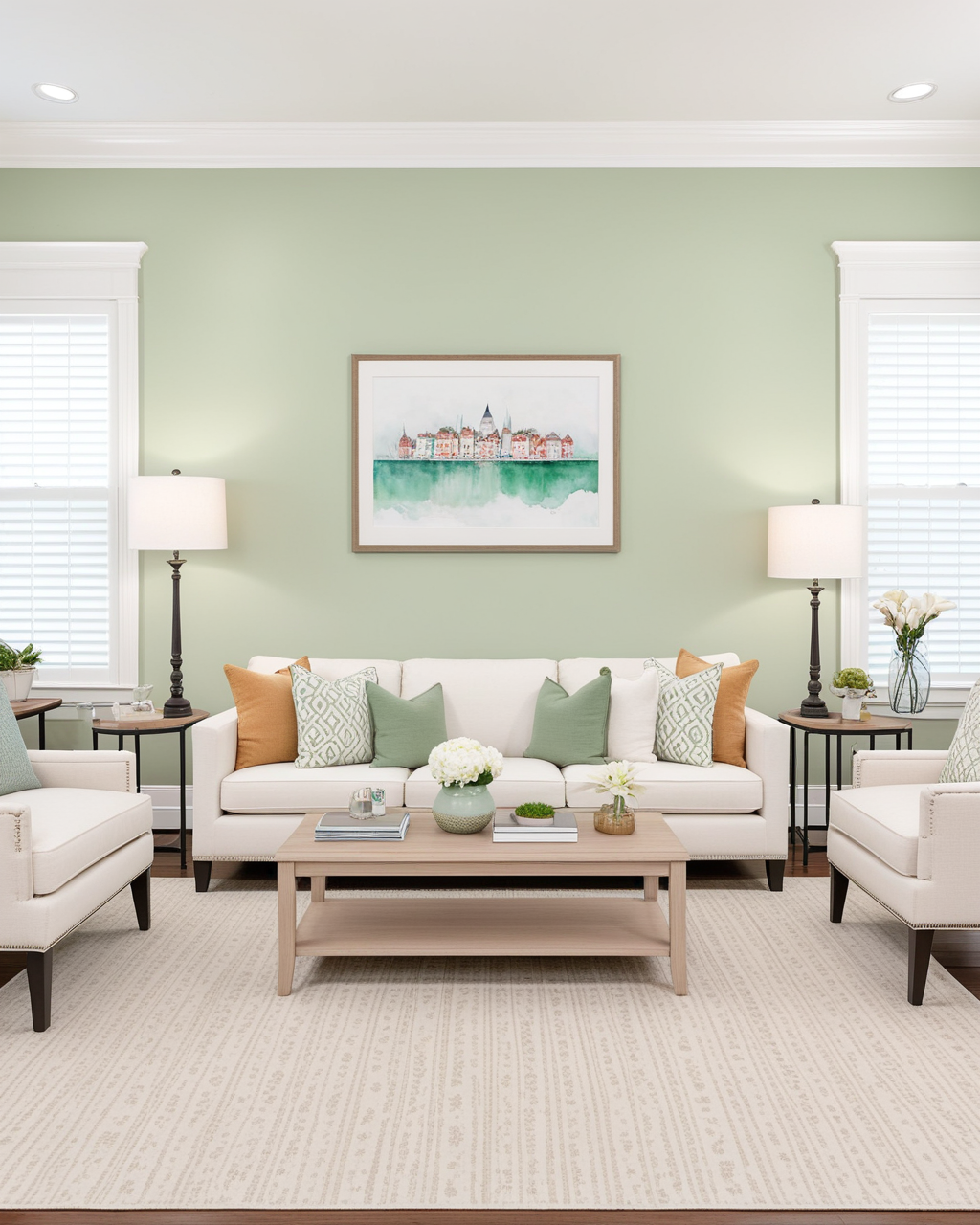 Pastel Living Room Interior paint color combination — Liveable Green