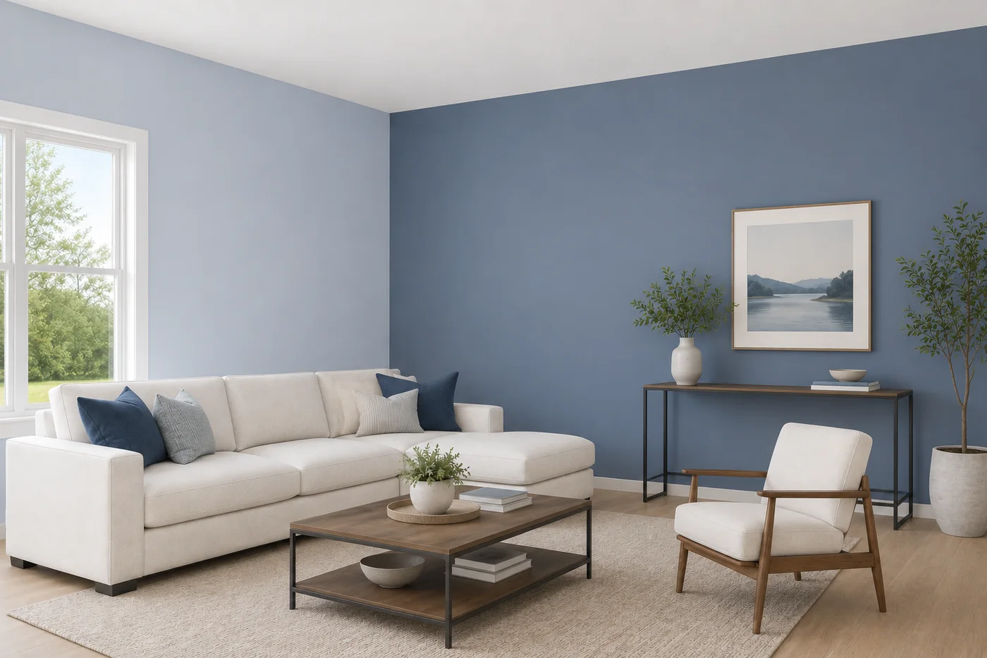Cool Living Room Interior paint color combination — Krypton