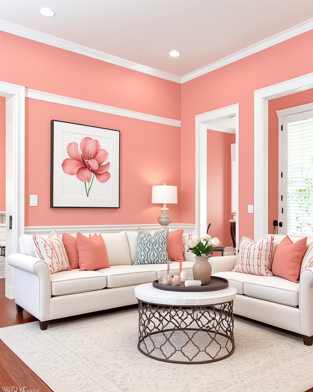 Bold Living Room Interior paint color combination — Jovial