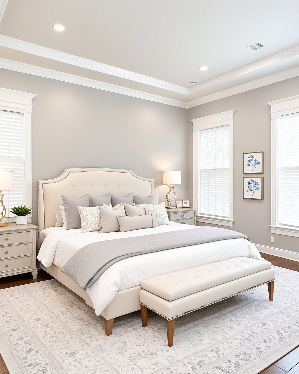 Minimal Bedroom Interior paint color combination — Pediment