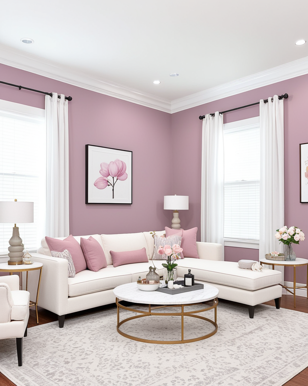 Pastel Living Room Interior paint color combination — Delightful
