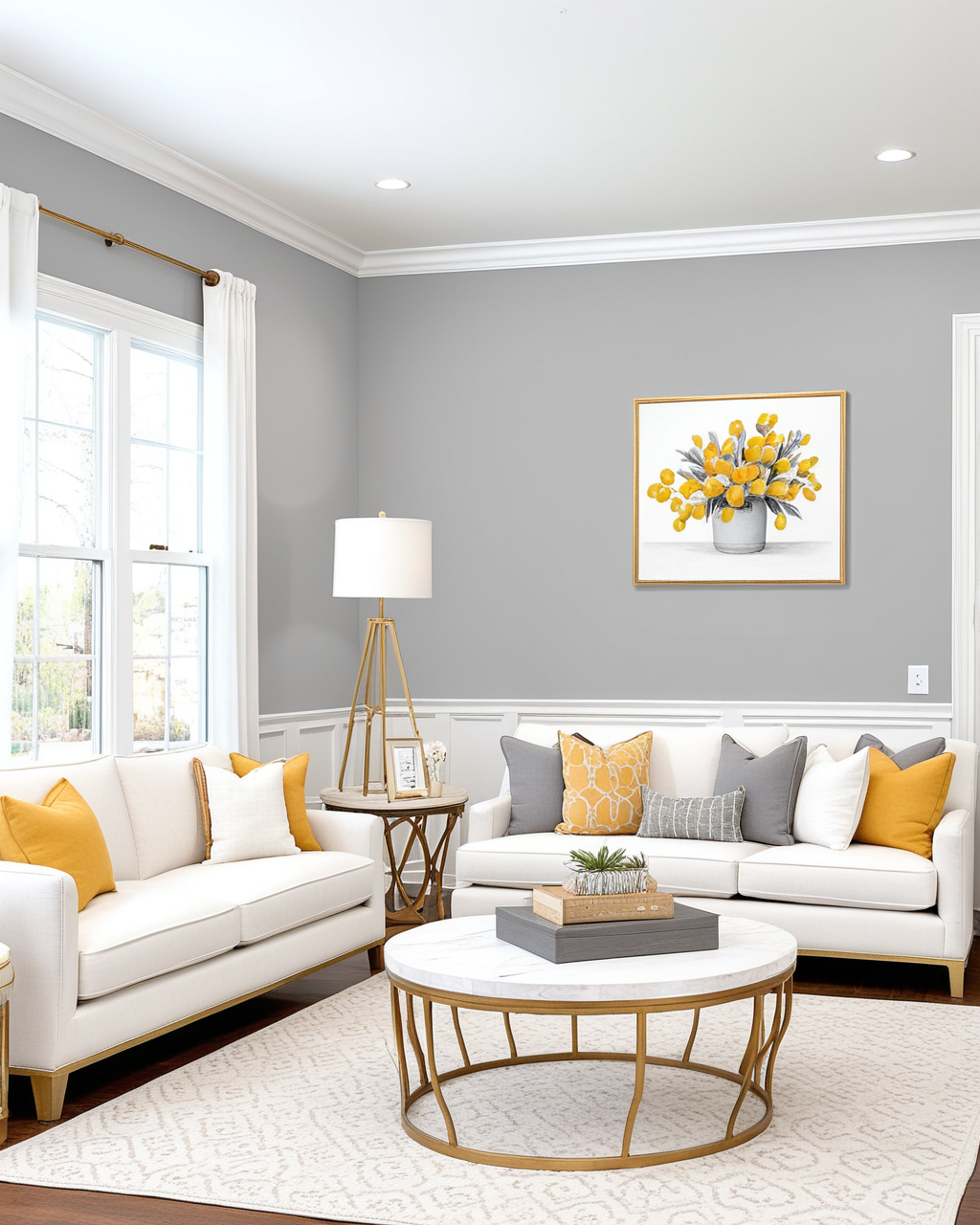 Minimal Living Room Interior paint color combination — Swanky Gray