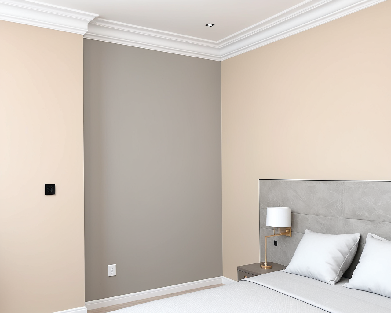 Neutral Bedroom Interior paint color combination — Malted Milk