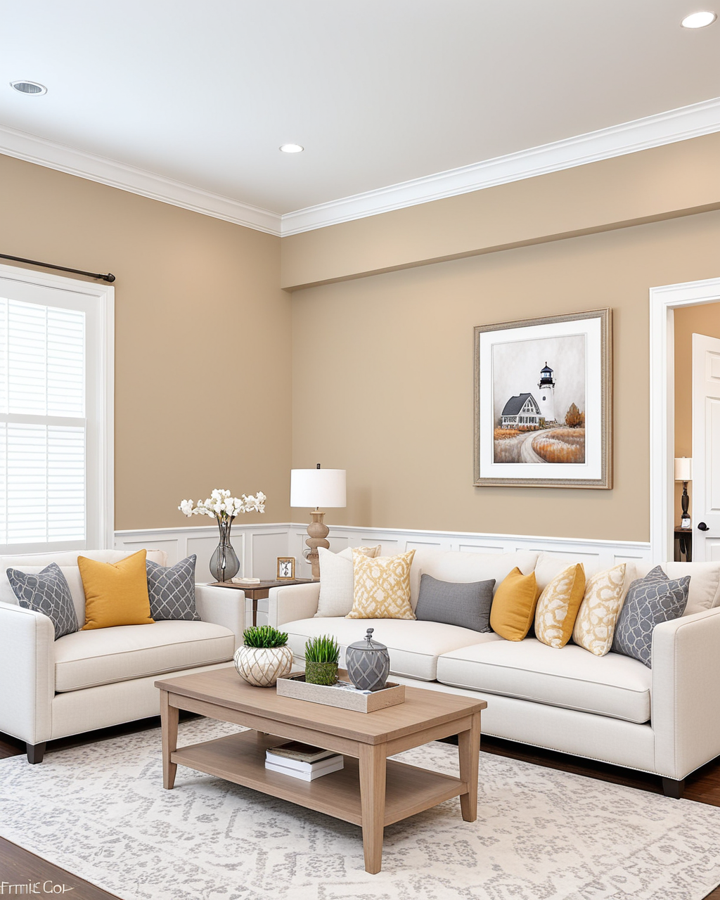 Pastel Living Room Interior paint color combination — Malabar