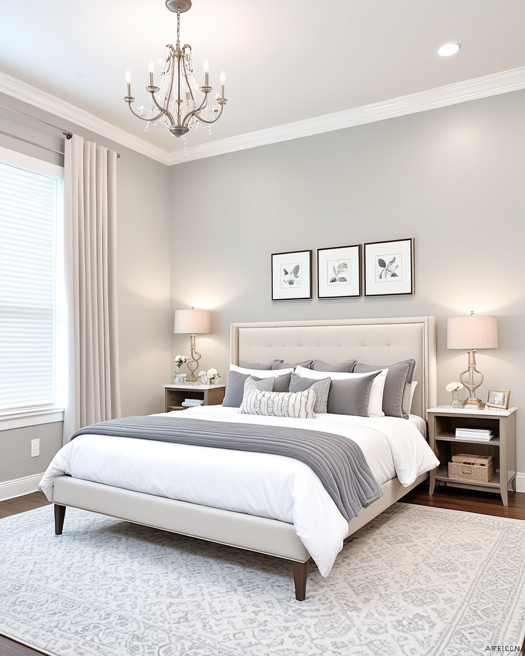 Minimal Bedroom Interior paint color combination — On the Rocks