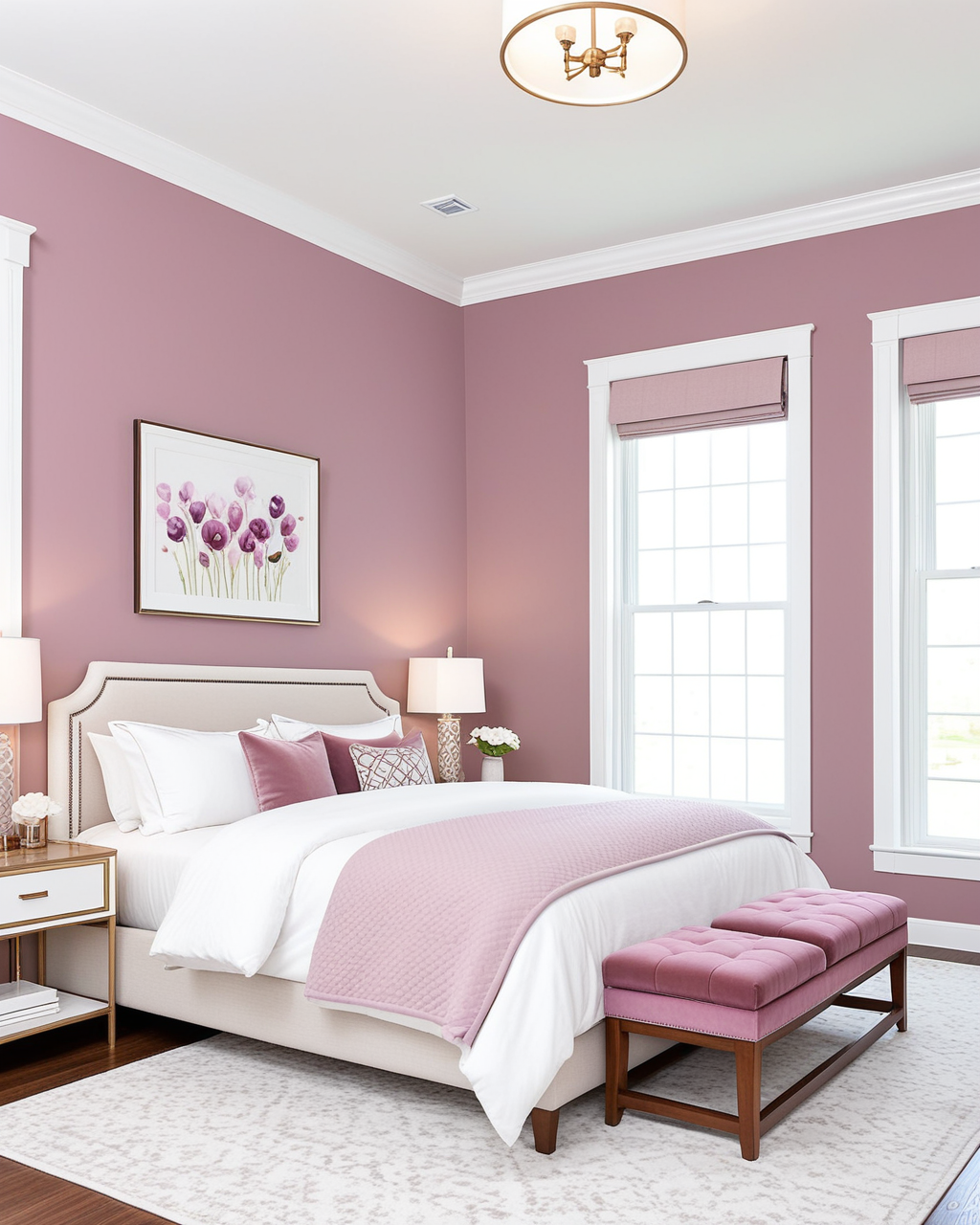 Neutral Bedroom Interior paint color combination — Rose Embroidery