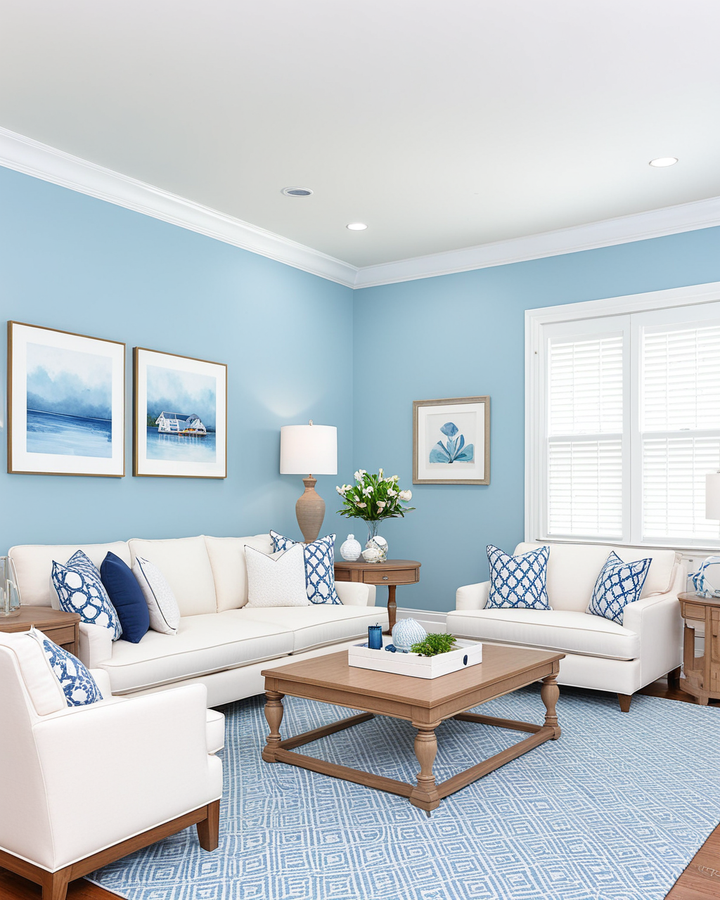 Cool Living Room Interior paint color combination — Wondrous Blue