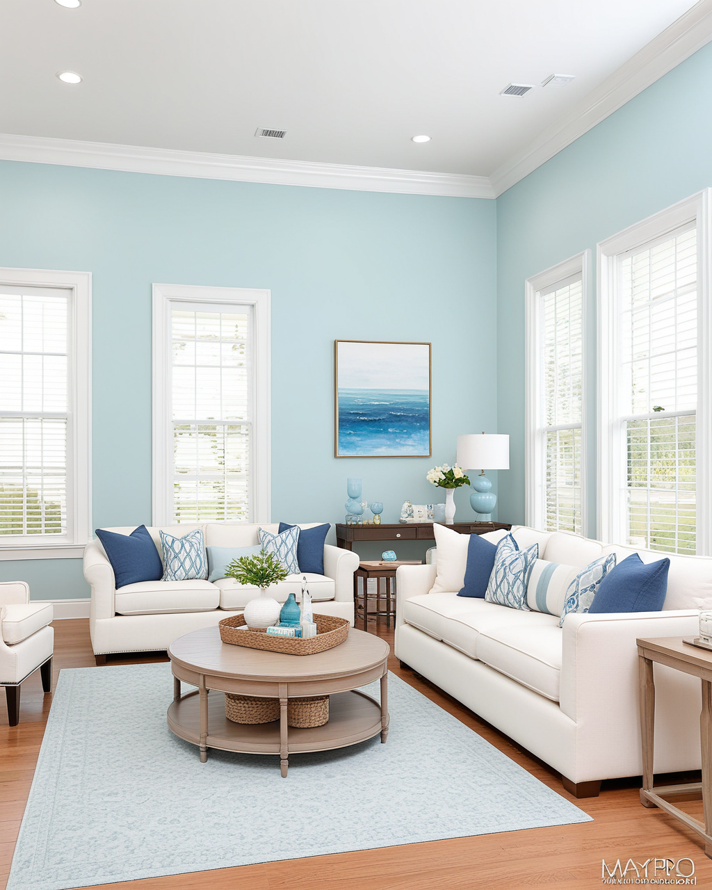 Pastel Living Room Interior paint color combination — Little Boy Blu