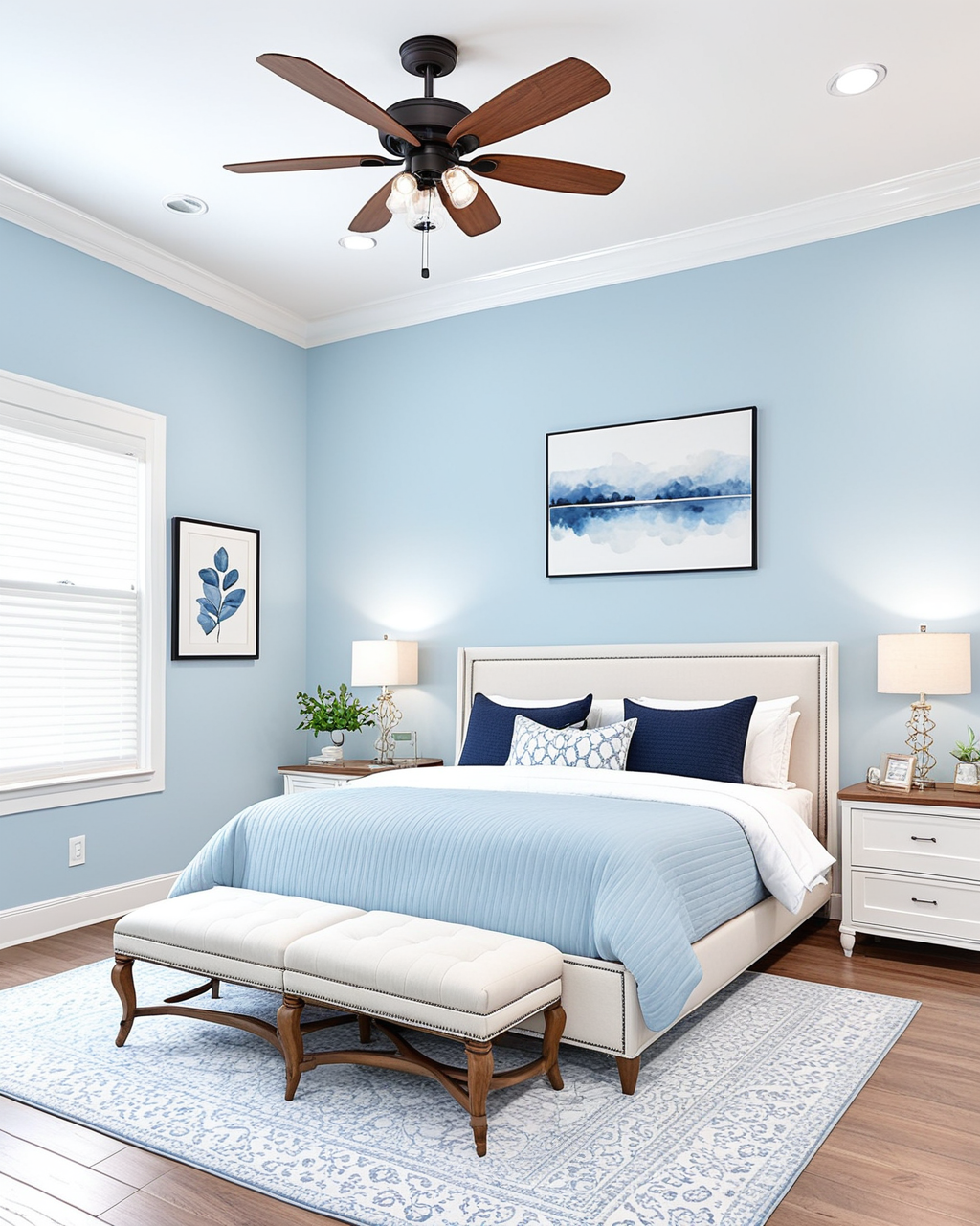 Cool Bedroom Interior paint color combination — Soar